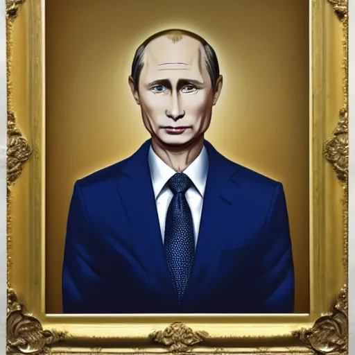 Image similar to anime putin portrait