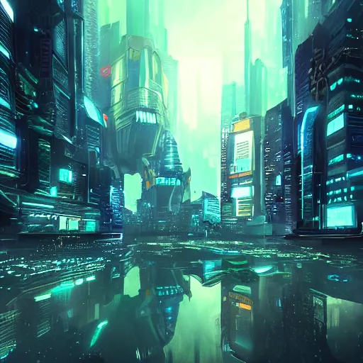 Image similar to a futuristic city underground, cyberpunk, empty, artstation, epic composition