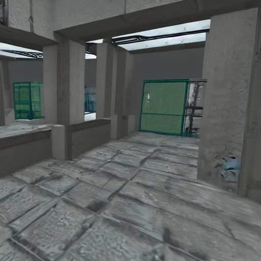 Image similar to a professional 3 d wireframe of a counter strike level