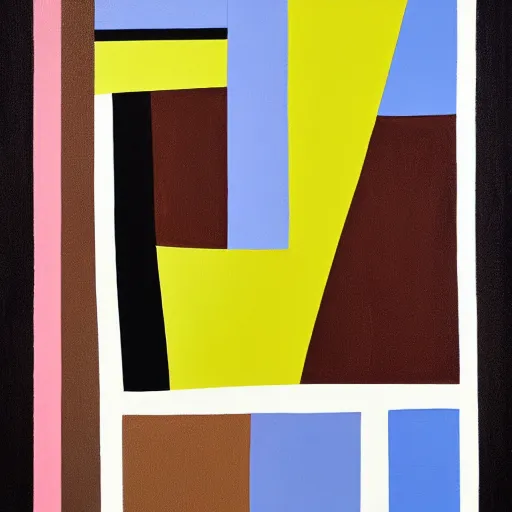 Image similar to A painting of an iphone, abstract painting in the style of Sophie Taeuber-Arp and Gary Hume and Tatsuro Kiuchi, flat colour-block style, geometric abstraction, earthy light pastel colours
