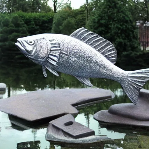 Image similar to fish, but it is a beautiful statue