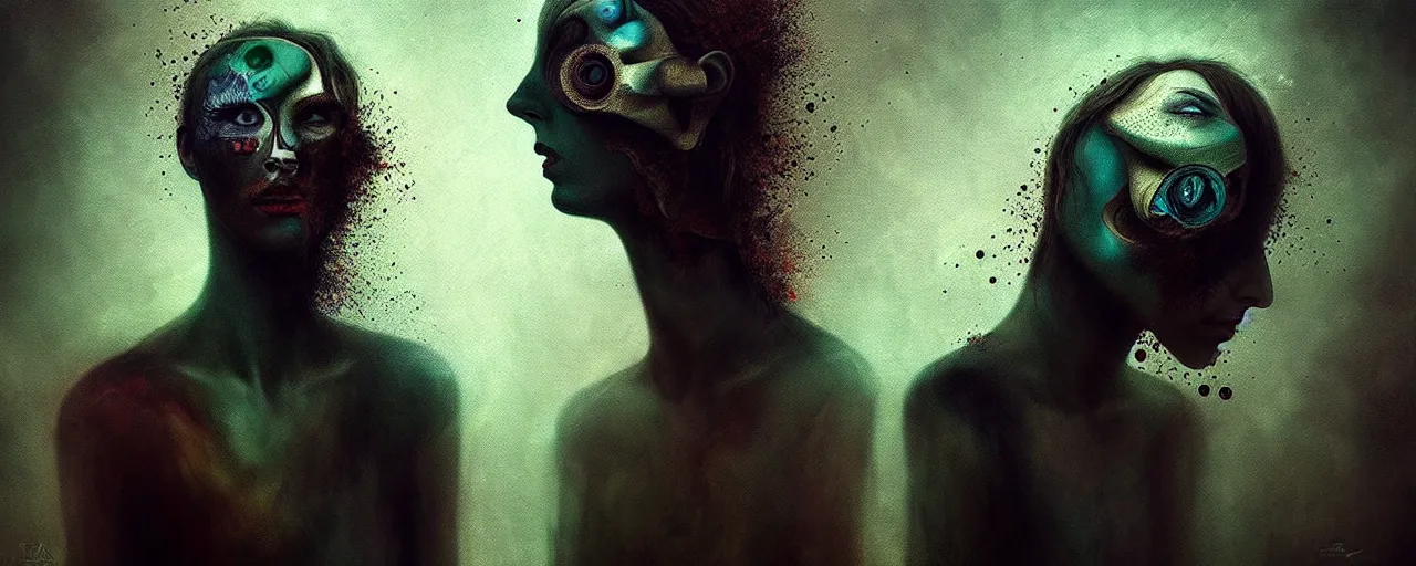 Image similar to alchemized earthy visceral emotion creatures, surreal dark uncanny painting by ronny khalil