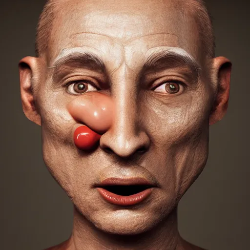 Image similar to the [ face of a person ] who looks like ( ( ( mickey mouse ) ) ), trending on unsplash, zbrush contest winner, [ 4 k photorealism ]!!, shot by jimmy nelson!!