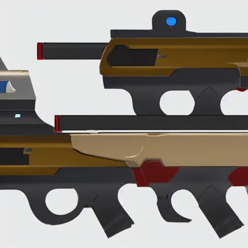 Prompt: a gun concept for Team fortress 2