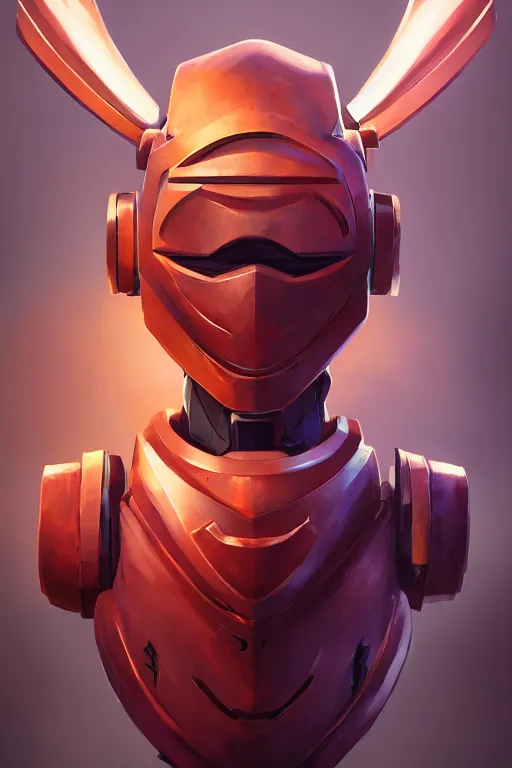 Image similar to epic mask helmet robot ninja portrait stylized as fornite style game design fanart by concept artist gervasio canda, behance hd by jesper ejsing, by rhads, makoto shinkai and lois van baarle, ilya kuvshinov, rossdraws global illumination radiating a glowing aura global illumination ray tracing hdr render in unreal engine 5