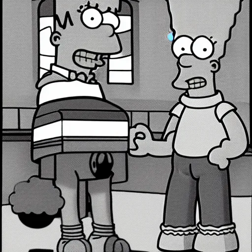 Image similar to the simpsons style comic of bart simpson in college, full HD, cinematic lighting, award winning, anatomically correct