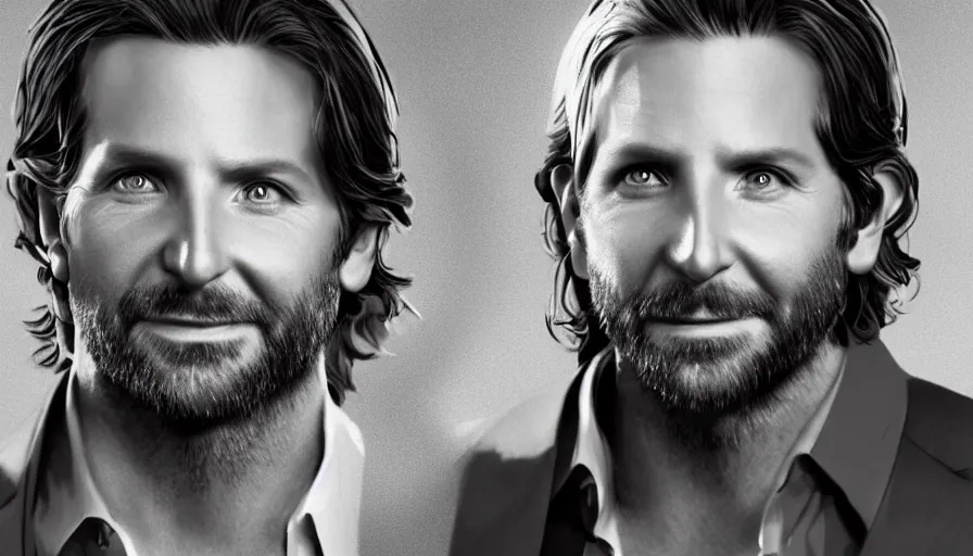 Prompt: Bradley Cooper is Jesus Christ, hyperdetailed, artstation, cgsociety, 8k