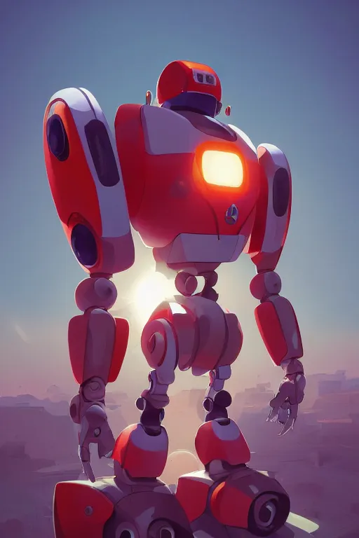 Image similar to metabots medabots medarotto medarot robot minimalist comics, behance hd by jesper ejsing, by rhads, makoto shinkai and lois van baarle, ilya kuvshinov, rossdraws global illumination ray tracing hdr radiating a glowing aura