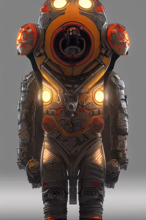 Image similar to symmetrical!! a matryoshka power suit, apex legends, in the style of frank frazetta, dramatic lighting and fog, artstation, unreal engine, keyshot