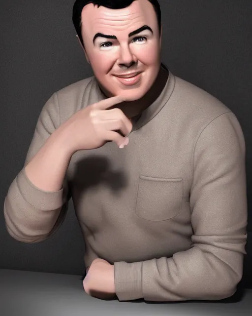 Prompt: highly detailed picture of seth macfarlane by mark ryden, hyperrealistic 3 d render, octane render, dynamic lighting