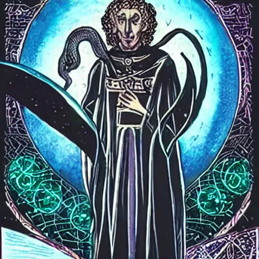 Prompt: Picture of Aiwass the Ruler of Planet Earth Crowley