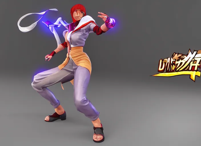 Image similar to 3 d model of oddheader character in fighting game, stylized 3 d graphics, hdr, ultra graphics, ray tracing, 4 k image