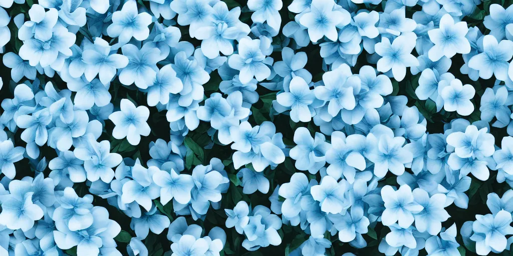 Image similar to minimalistic wallpaper of light blue flowers, matte painting