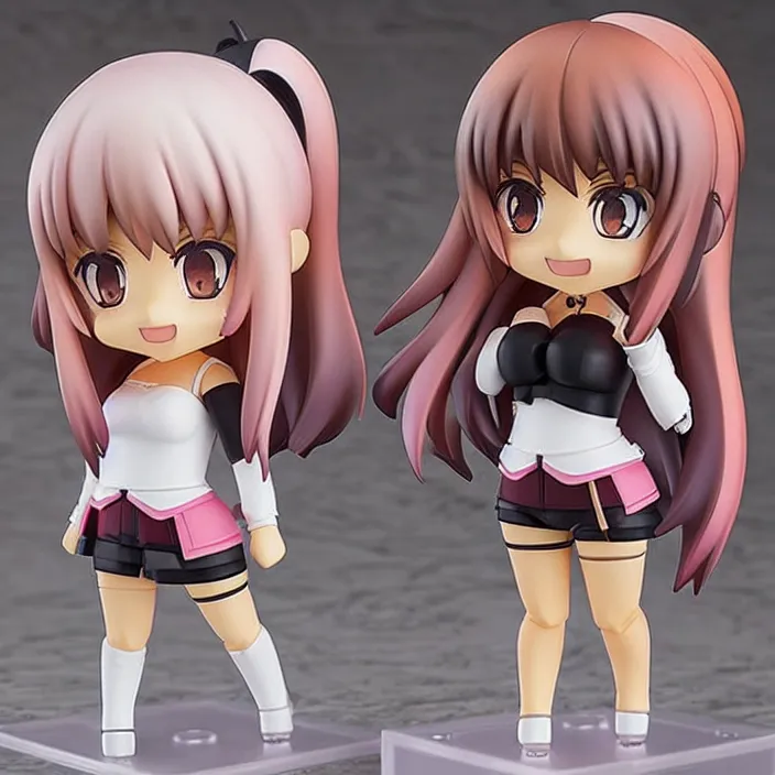 Prompt: an anime nendoroid of ariana grande, figurine, detailed product photo.