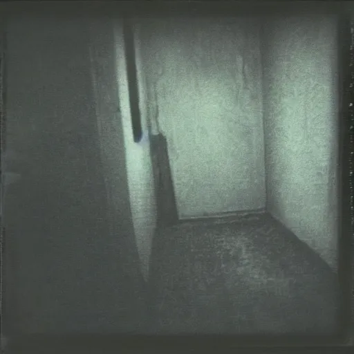 Image similar to dark room filled with shadowy figures, horror, nightmare, terrifying, surreal, nightmare fuel, old polaroid, blurry, expired film, lost footage, found footage,