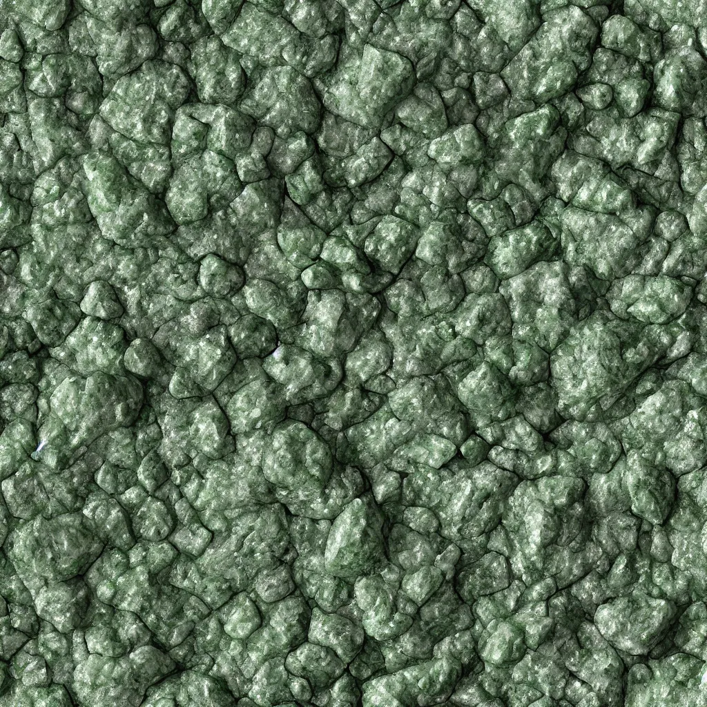 Image similar to long green crystals sticking out of the rock surface, detailed ground terrain albedo texture, flat, 2 d texture, seamless