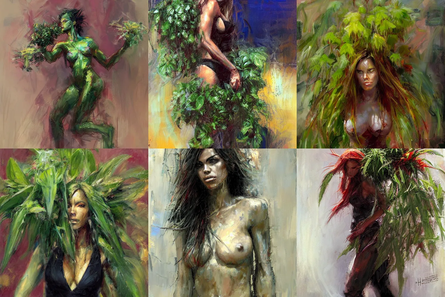 Prompt: heavily armed houseplant, by henry asencio
