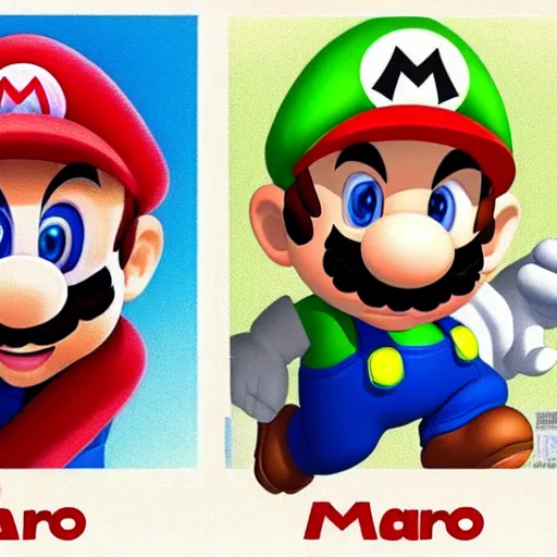 Prompt: realistic mario bros