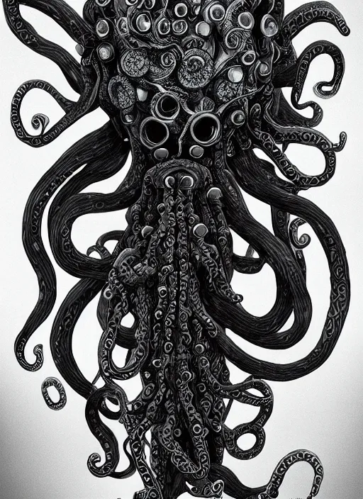Prompt: hyper realistic photography of intricate deep sea medusa squid hybrid cinematic, symmetric detailed,