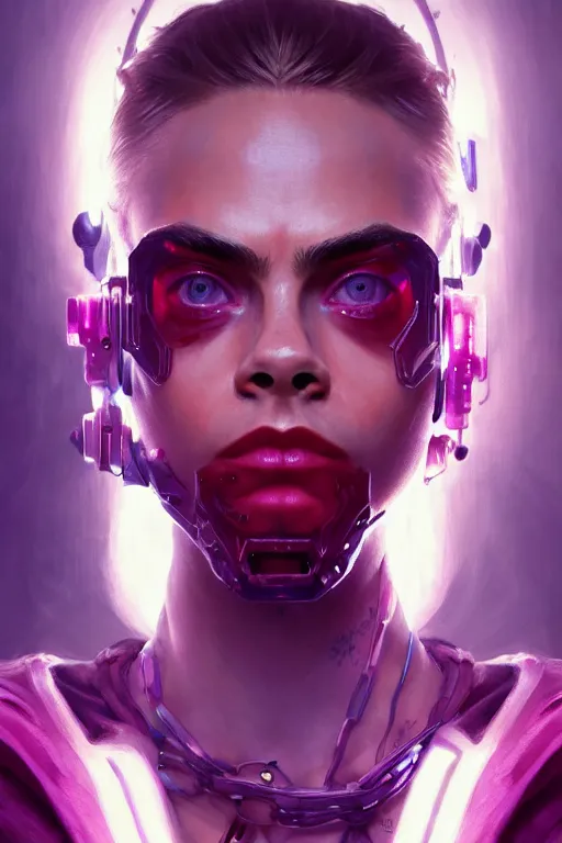 Prompt: a portrait of cara delevingne as bloodbourne, cyberpunk, fantasy, neon lights, sharp focus, intricate, elegant, digital painting, artstation, matte, highly detailed, concept art, illustration, ambient lighting, art by ruan jia and artgerm and range murata and wlop and ross tran and william, adolphe bouguereau and beeple