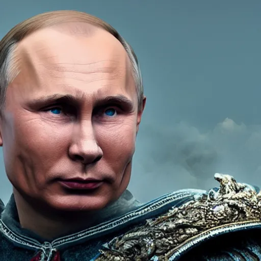 Image similar to Vlamdir Putin as Homelander from the show The Boys, 8k Hyper-realistic