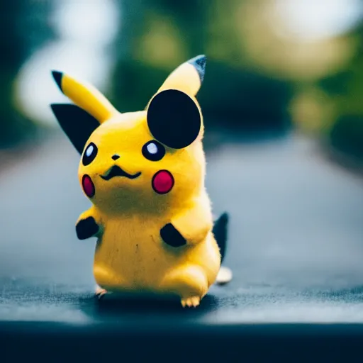 Prompt: high quality photo of pikachu, photography 4k, f1.8 anamorphic, bokeh, 4k, Canon, Nikon