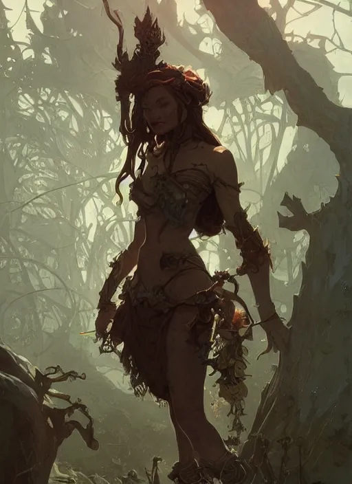 Prompt: a beautiful goblin girl, D&D, fantasy, intricate, cinematic lighting, highly detailed, digital painting, artstation, concept art, smooth, sharp focus, illustration, art by Terry Moore and Greg Rutkowski and Alphonse Mucha