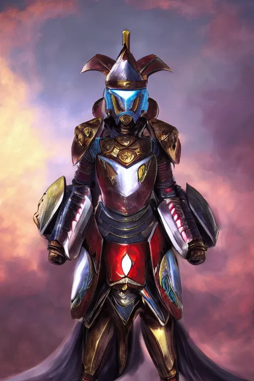 Image similar to helmet armor guardian destiny in witch queen illumination ray tracing hdr fanart arstation by sung choi robot ninja mask and eric pfeiffer and gabriel garza and casper konefal