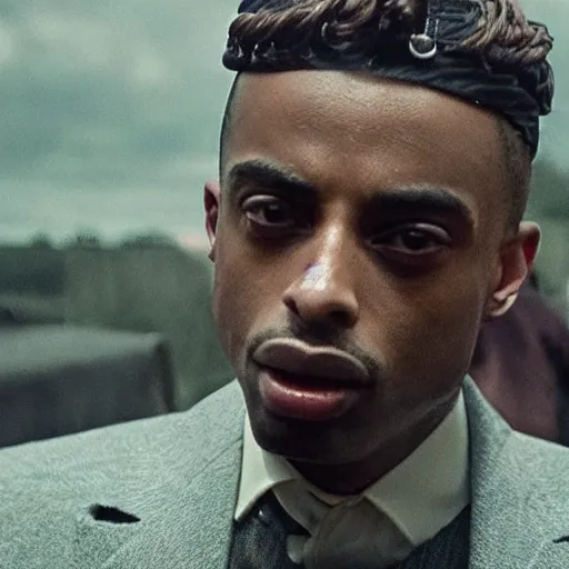 Image similar to playboi carti in peaky blinders 4 k the detailed super realistic