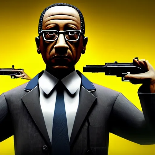 Image similar to Gustavo Fring in Rainbox six siege, 4k, highly detailed