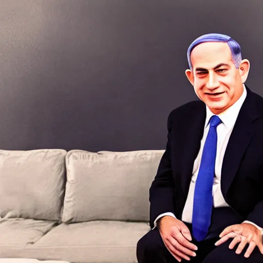 Image similar to award winning studio portrait of benjamin netanyahu with warm and loving eyes