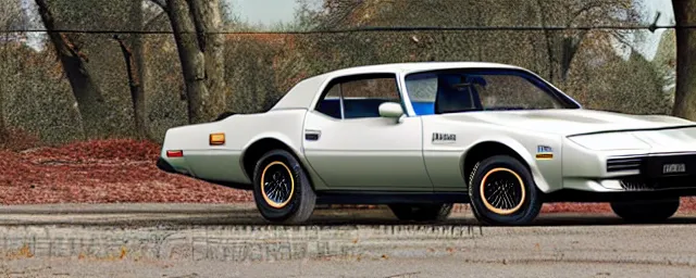 Prompt: a single time machine and 1 9 7 7 pontiac firebird hybrid, dslr