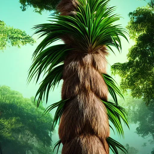 Image similar to photography of a realistic exeggutor animal, ultra detailed, 8 k, cinematic lighting, natural background, trending on artstation, pokemon