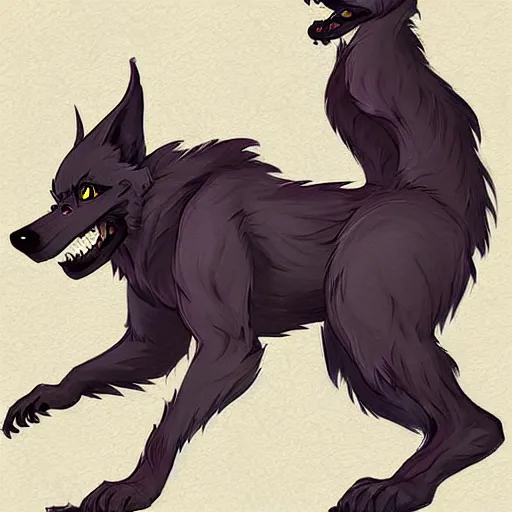 Image similar to a werewolf, fursona!!!! by don bluth, by kawacy, trending on artstation, full body