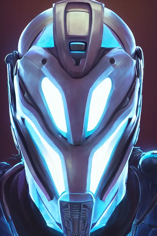 Image similar to epic mask helmet robot ninja portrait stylized as fornite style game design fanart by concept artist gervasio canda, behance hd by jesper ejsing, by rhads, makoto shinkai and lois van baarle, ilya kuvshinov, rossdraws global illumination radiating a glowing aura global illumination ray tracing hdr render in unreal engine 5