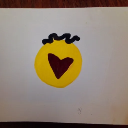 Prompt: childs drawing of 😍 emoji and 👍 emoji