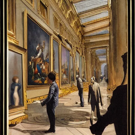 Image similar to Alfred E. Neumann visits the Louvre by Mort Drucker and Al Jaffe