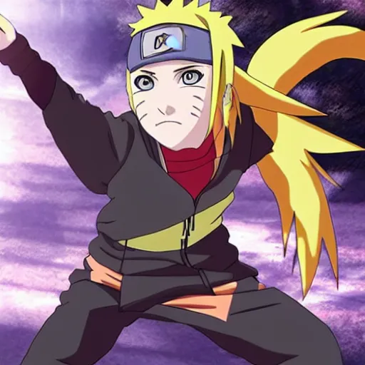 Prompt: naruto anime film still aemma watson as a naruto shinobi by Masashi Kishimoto