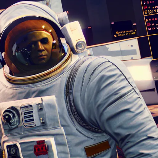 Prompt: an astronaut in gta v, screenshot