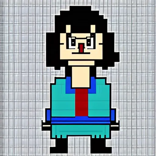 Image similar to Pixel art of Tina Balcher from Bob's Burgers