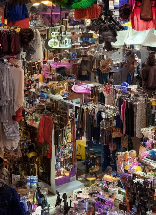 Image similar to busy scifi jewish market before shabbat. cinematic. epic framing. colorful products. lovely scene.