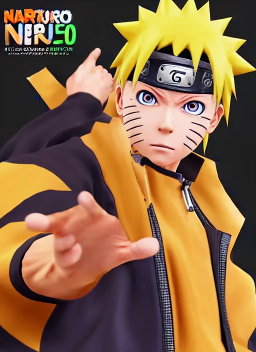 Image similar to Naruto, 3D character model, 3D render, photorealistic, 8k