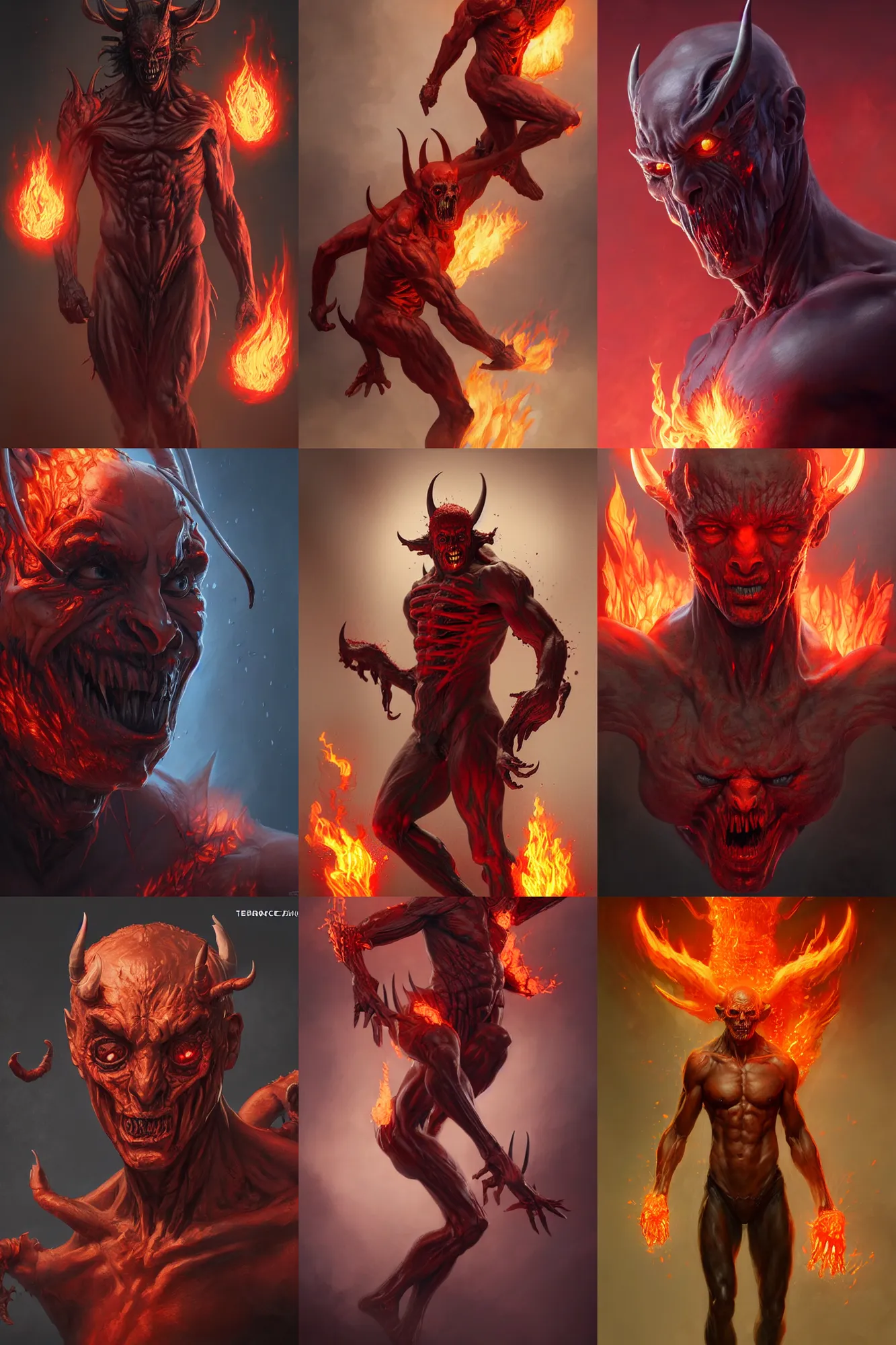 Prompt: terrance zdunich as the devil, anatomy, walking in fire, highly detailed, photorealistic, artstation, smooth, sharp focus, illustration, unreal engine 5, 8 k, art by art by artgerm and greg rutkowski and edgar maxence