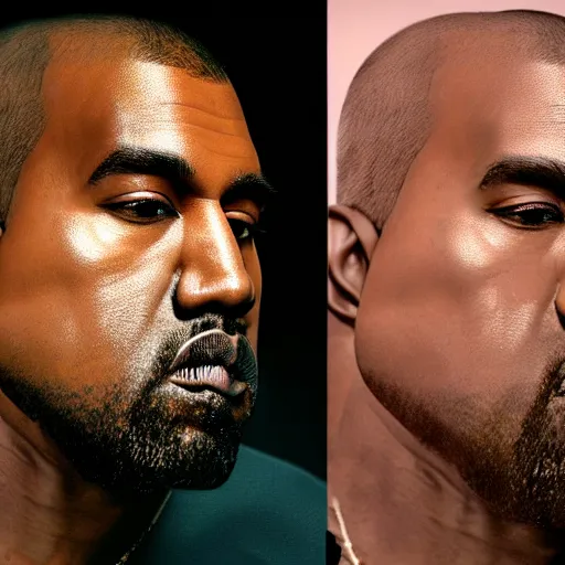 Prompt: Kanye West morphing into a goat, high detail, 4k