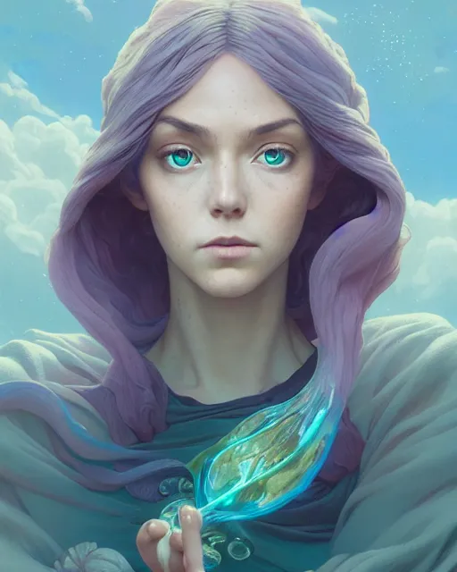 Prompt: highly detailed surreal vfx portrait of a female water mage, stephen bliss, unreal engine, greg rutkowski, loish, rhads, beeple, makoto shinkai and lois van baarle, ilya kuvshinov, rossdraws, tom bagshaw, alphonse mucha, global illumination, detailed and intricate environment