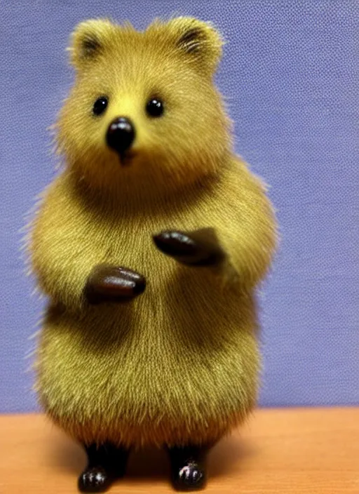 Image similar to 80mm resin detailed miniature of fluffy quokka, Product Introduction Photos, 4K, Full body, simple background