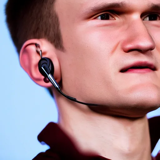 Image similar to vitalik buterin in headphones. 8 5 mm