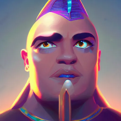 Image similar to Portrait of Horus, egyptian god, mattepainting concept Blizzard pixar maya engine on stylized background splash comics global illumination lighting artstation lois van baarle, ilya kuvshinov, rossdraws