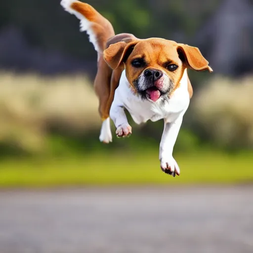 Prompt: I have never seen a dog fly this is amazing, 4k