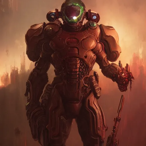 Prompt: doom eternal, mutant, biopunk armor, painted by stanley lau, painted by greg rutkowski, painted by stanley, artgerm, masterpiece, digital art, trending on arts